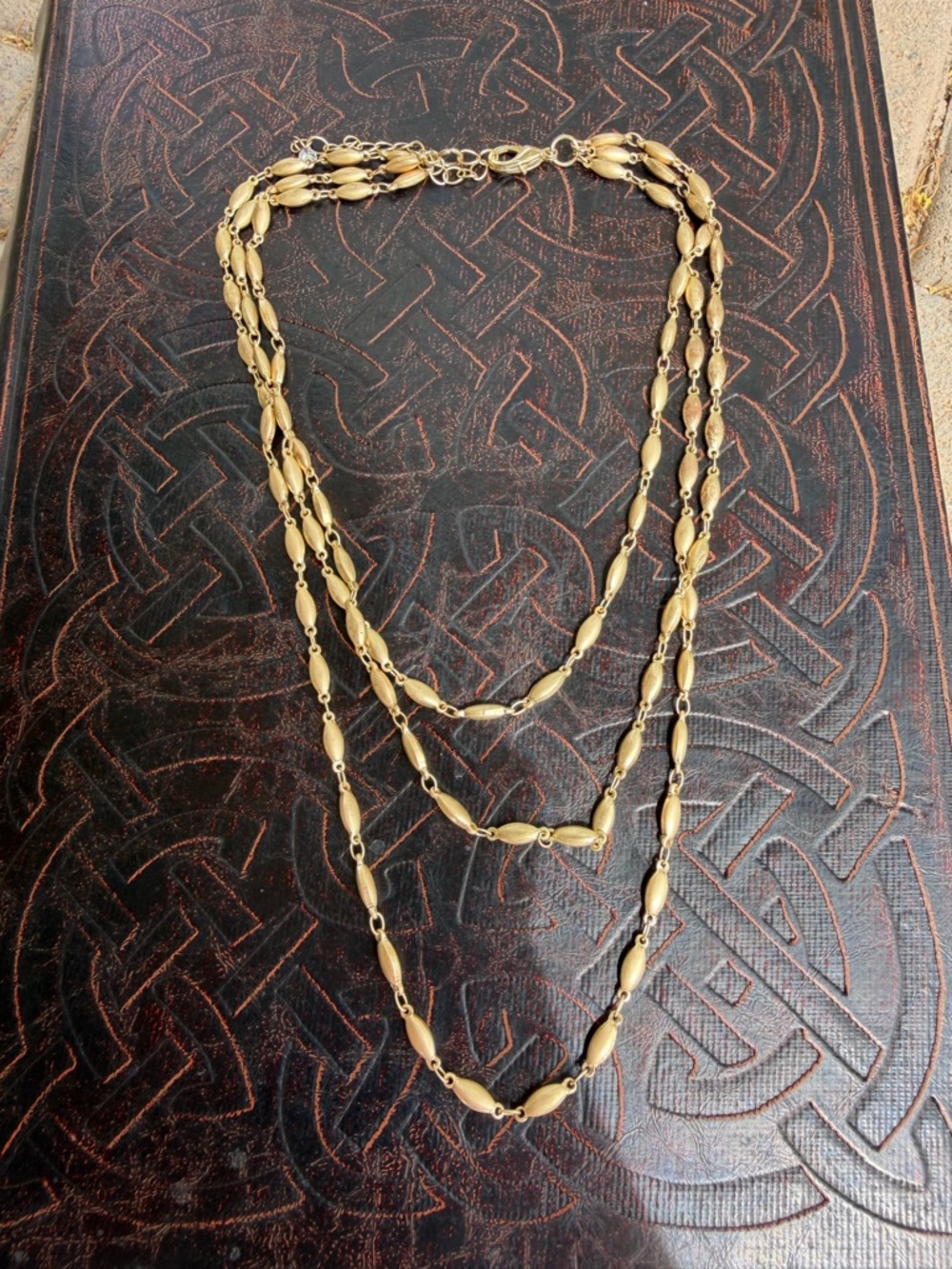 Gold-Tone Multi-Strand Oval Link Necklace - Women Jewelry